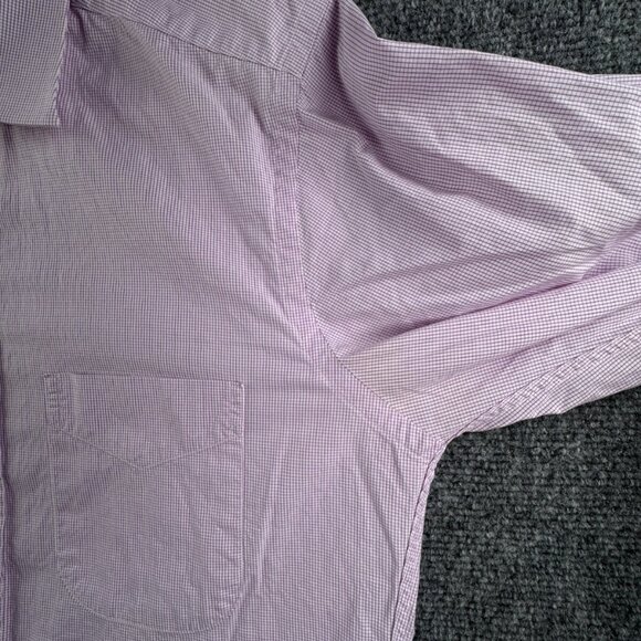 Gitman Bros Button Up Shirt Long Sleeve Men Pink Check 15 34 USA Made Cotton - Picture 11 of 16